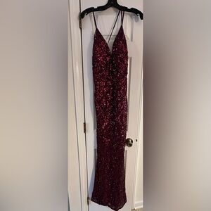 Gwendolyn Cross-Back Sequin Dress
